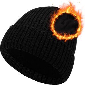 Luxury Oversize Fleece Lined Beanie - Ideal for Winter Sports & Daily Wear